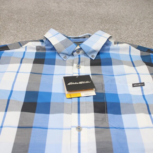 Eddie Bauer On the Go Shirt NWT Mens 2XL XXL Blue Travex FreeDry Classic Fit L/S - Picture 4 of 16
